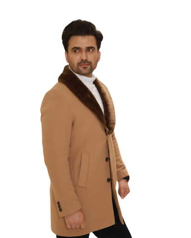 FURR LONG CHESTER WOOL COAT