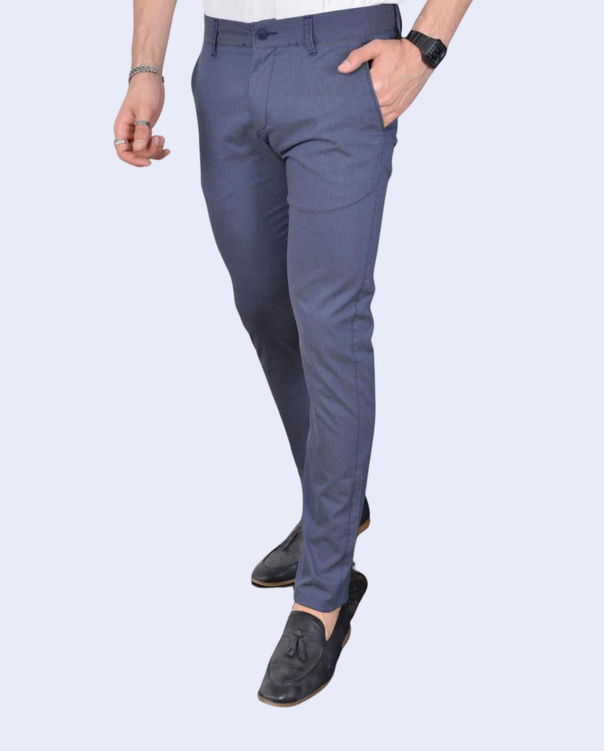 CARROT FIT TEXTURED PANTS