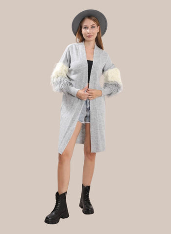 LIGHT WEIGHT CARDIGAN furr slv