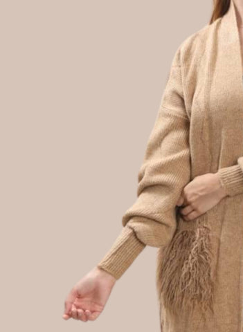 LIGHT WEIGHT CARDIGAN furr pkt