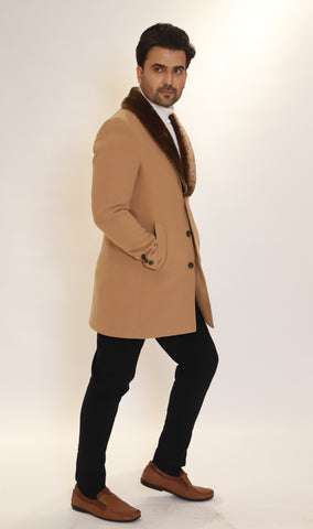 FURR LONG CHESTER WOOL COAT