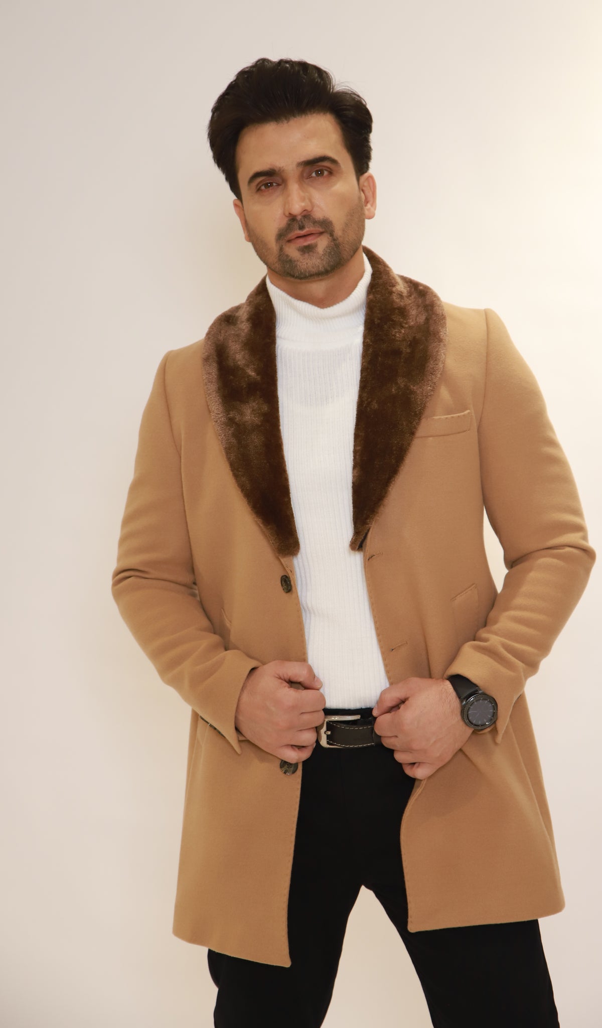 FURR LONG CHESTER WOOL COAT