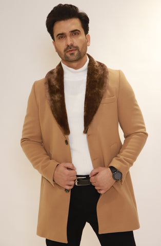 FURR LONG CHESTER WOOL COAT