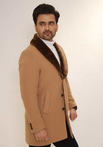 FURR LONG CHESTER WOOL COAT