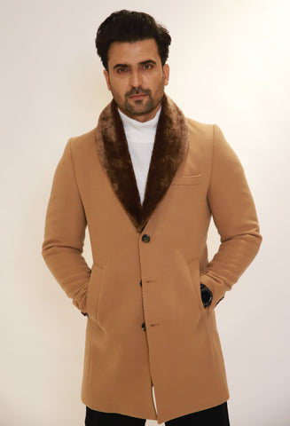 FURR LONG CHESTER WOOL COAT