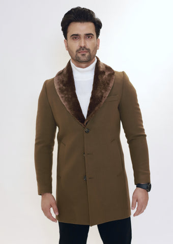 FURR LONG CHESTER WOOL COAT