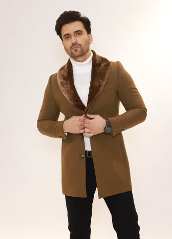 FURR LONG CHESTER WOOL COAT