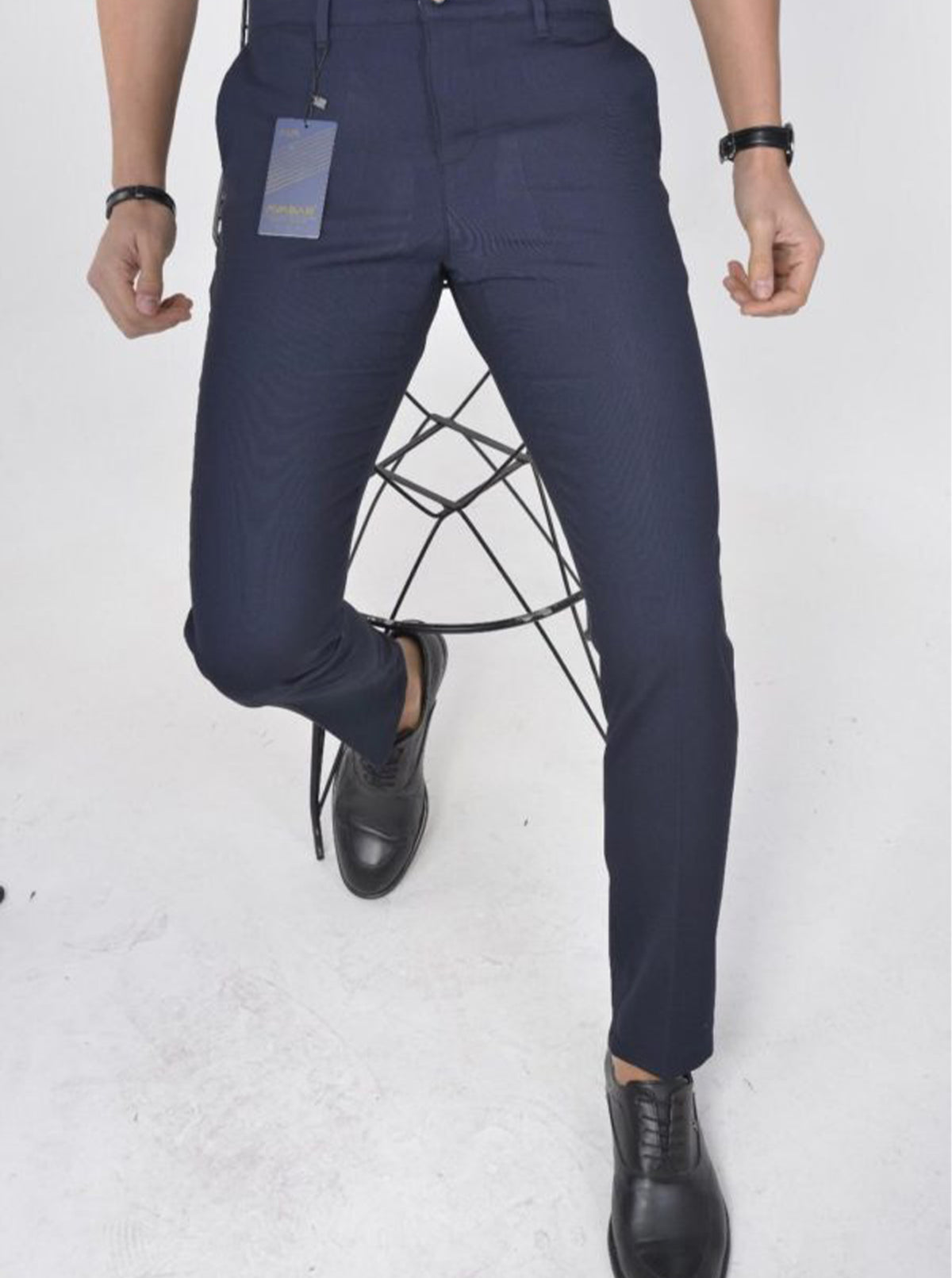 CARROT FIT TEXTURED COTTON PANT