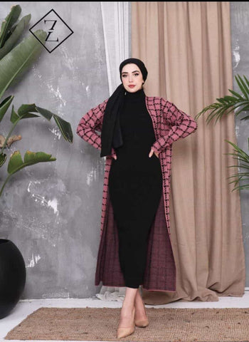 BODYCONE with CARDIGAN DRESS check