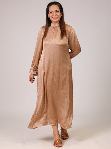 BAN NECK MAXI DRESS