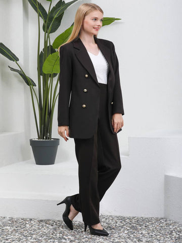 BLAZER WITH WIDE LEG PANT